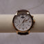 Men’s LIGE Moon Phase Watch | White Chronograph-Style Quartz Watch | Brown Leather Dress Watch