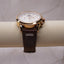 Men’s LIGE Moon Phase Watch | White Chronograph-Style Quartz Watch | Brown Leather Dress Watch