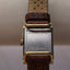 Vintage Hamilton Rectangular Gold Watch | Classic Mid-Century Men’s Watch | Brown Leather Strap Timepiece