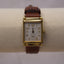 Vintage Hamilton Rectangular Gold Watch | Classic Mid-Century Men’s Watch | Brown Leather Strap Timepiece