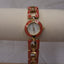 1990's Avon, Gold and Deep Peach Tone, Round Dainty Watchm039