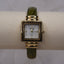 Embassy by Gruen Vintage Gold Watch | Square Mother of Pearl Dial | Olive Green Textured Band | Grace Dreams Vintage