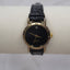 Pristine Gold and Black Snake Skin Leather Diamond Watch
