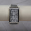 Art Deco Silver Rectangular Watch | Curved Crystal Quartz Timepiece | Vintage Gray Leather Unisex Watch | Grace Dreams Silver Collection