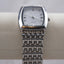 Sleek Terner Silver Tank Bracelet Watch with Textured Dial – Vintage Quartz Timepiece