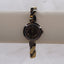 Vintage Folio Watch – Two-Tone Bronze & Gold Bracelet – Deep Brown Dial – Retro Y2K Chunky Style – Women’s Quartz Timepiece