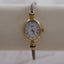 Dainty Two Tone Wire Classy Oval Ladies Wrist Watch