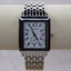Rectangular Silver-Tone Bracelet Watch for Women | Minimalist Dress Watch with Crystal Accents