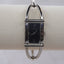 Anne Klein Silver Bangle Watch | Tall Rectangular Black Dial | Minimalist Women’s Dress Watch | AK