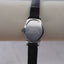 Vintage Signet Women’s Watch | Black Leather Strap | Minimalist White Dial | Quartz