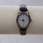 Vintage Signet Women’s Watch | Black Leather Strap | Minimalist White Dial | Quartz