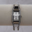 Anne Klein Silver Bangle Watch | Crystal Accent Rectangular Dial | Vintage AK Women’s Dress Watch | Elegant Silver Tone Bracelet Watch