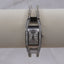 Anne Klein Silver Bangle Watch | Crystal Accent Rectangular Dial | Vintage AK Women’s Dress Watch | Elegant Silver Tone Bracelet Watch