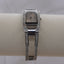 Anne Klein Silver Bangle Watch | Crystal Accent Rectangular Dial | Vintage AK Women’s Dress Watch | Elegant Silver Tone Bracelet Watch
