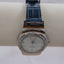 Silver Crystal Bezel Women’s Quartz Watch with Blue Crocodile Strap | Elegant Dress Watch | Minimalist Fashion Watch