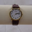 Vintage Bulova Women’s Gold Tone Watch with Brown Leather Band | Classic Bulova Quartz Watch | Small Round Face | 1990s Bulova Ladies Watch