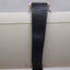 Vintage Seiko Tank-Style Quartz Watch – Roman Numerals, Gold-Tone Case, Black Leather Strap – Classic Minimalist