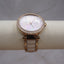 Michael Kors Rose Gold & Mother of Pearl Watch | Crystal Bezel Parker Watch | Designer Wristwatch for Women | Shimmering Iridescent Dial