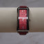 Vintage Geneva Red Dial Rectangular Watch | Burgundy Leather Strap | Minimalist Quartz Watch | Art Deco Inspired