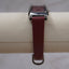 Vintage Geneva Red Dial Rectangular Watch | Burgundy Leather Strap | Minimalist Quartz Watch | Art Deco Inspired