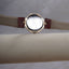 Vintage-Style Octagon Faceted Dress Watch – Deep Burgundy & Gold