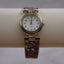Vintage Jennie B Christmas Poinsettia Watch | Festive Holiday Floral Wristwatch | Gold Tone Quartz Watch | Christmas Gift for Her Cottagecore Style