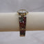 Vintage Jennie B Christmas Poinsettia Watch | Festive Holiday Floral Wristwatch | Gold Tone Quartz Watch | Christmas Gift for Her Cottagecore Style