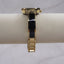 Anne Klein Diamond Dial Bangle Watch | Black & Gold-Tone Minimalist Wristwatch | Genuine Diamond Accent | Elegant Dress Watch Gift for Her
