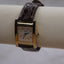 Vintage GUESS Gold Tank Watch – Brown Croc Leather Strap