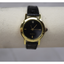 Pristine Gold and Black Snake Skin Leather Diamond Watch