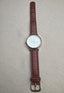Daily Wear Leather Gender Fluid Watch in Rose Gold