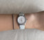 Stunning Skagen Diamonds Round, White Genuine Leather Wrist Watch